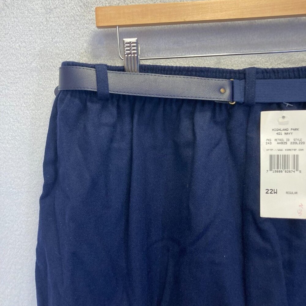 NEW Vintage Koret Wool Trouser Pants Womens Size 22W Belted Tapered Office NWT - Picture 12 of 12